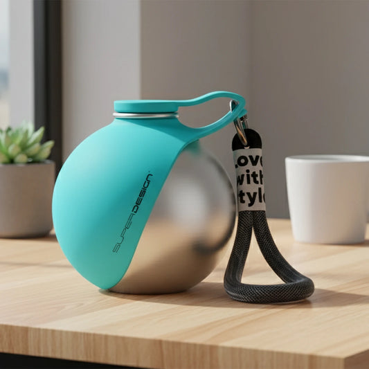 Portable Pet Water Bottle Stainless Steel Collapsible Ball shaped